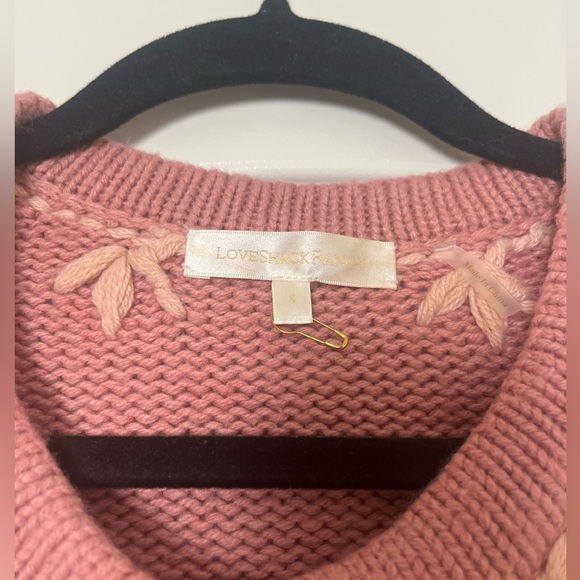 Loveshackfancy Lafayette Knit Floral Cardigan in Pink Size S - Picture 4 of 4